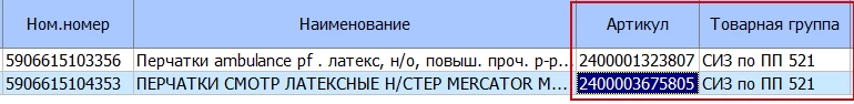 БЭСТ-5.Аптека. Код товара для СИЗ. Артикул